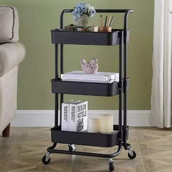 3-Tier Metal Trolley