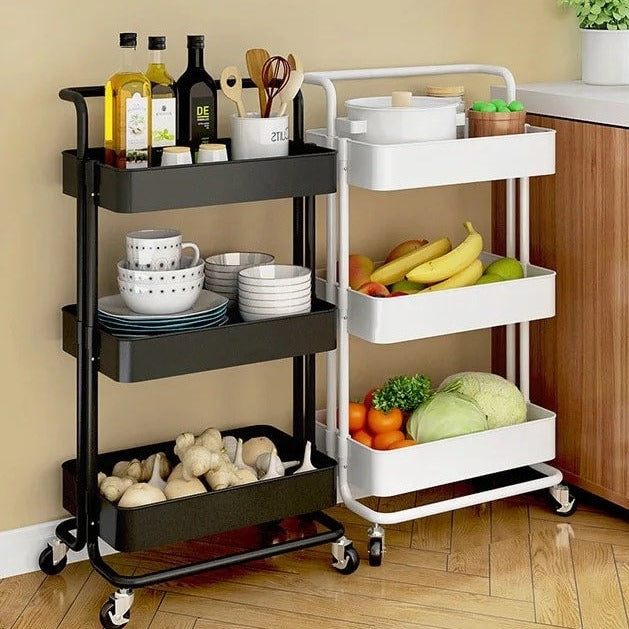 3-Tier Metal Trolley