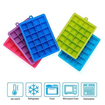 24 Cubic Ice Tray With Lid