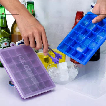 24 Cubic Ice Tray With Lid