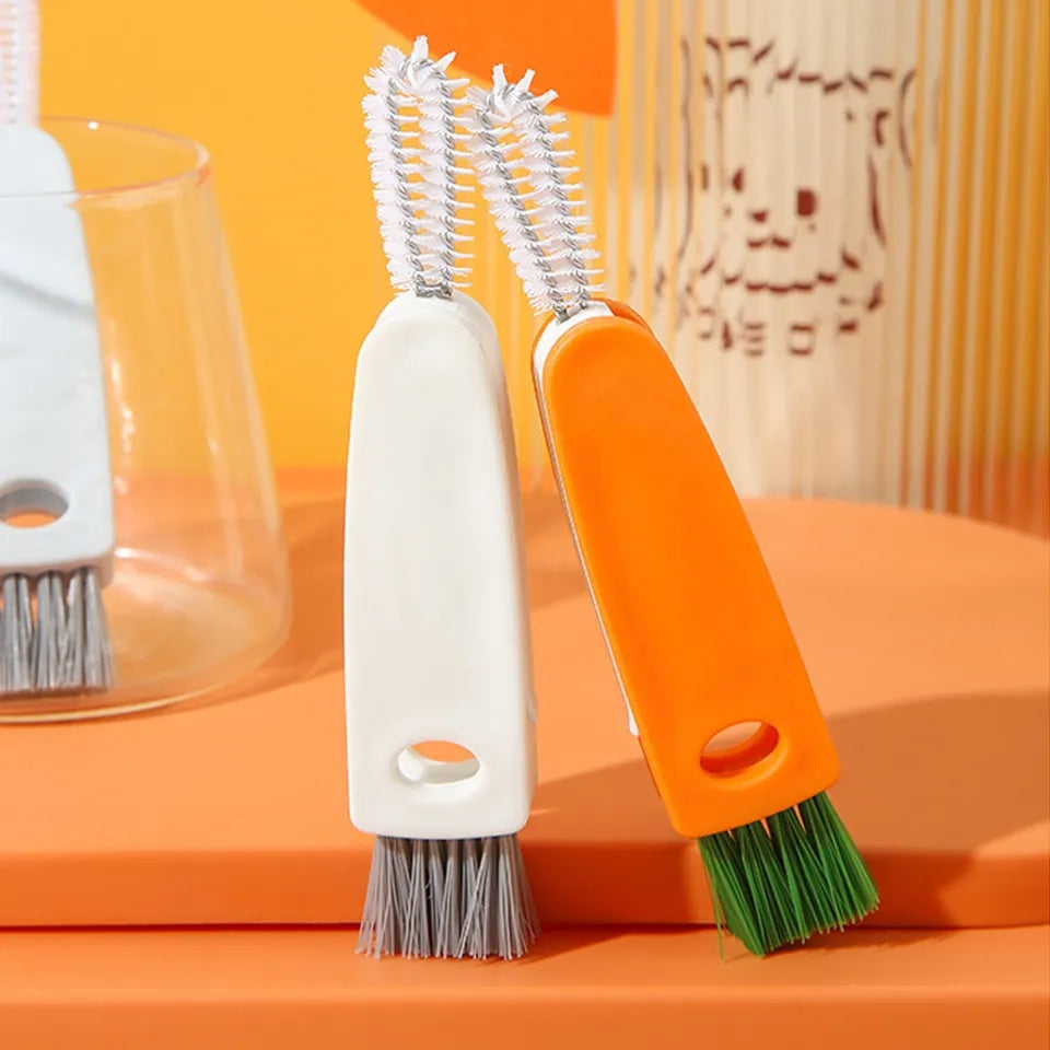 3 In 1 Carrot Shaped Cleaning Brush With Nylon Wire