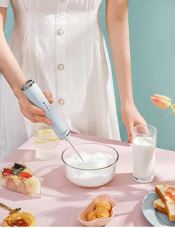 Electric Milk Frother Egg Beater Rechargeable