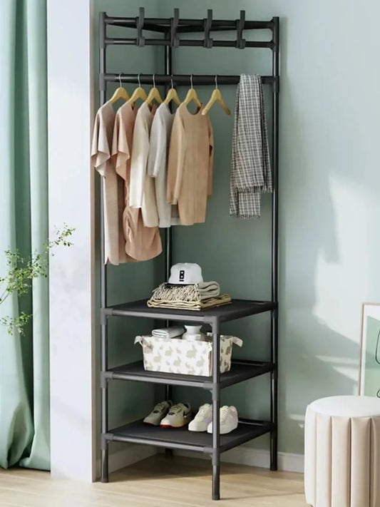 Corner cloth rack