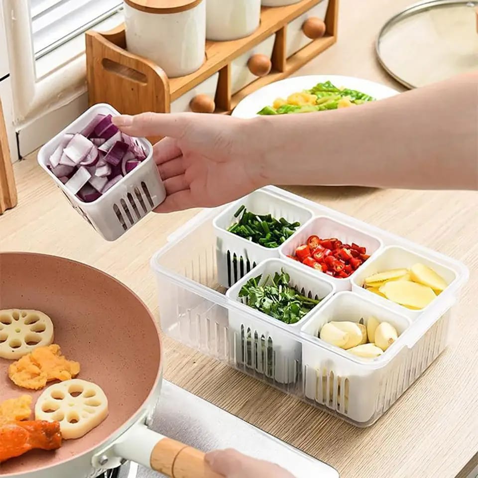 Vegetable & Fruit Storage Box With Lid