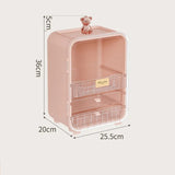 Clear View Cosmetic Organizer With Mirror & LED