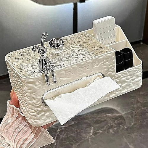 Bunny Tissue Box with Compartments